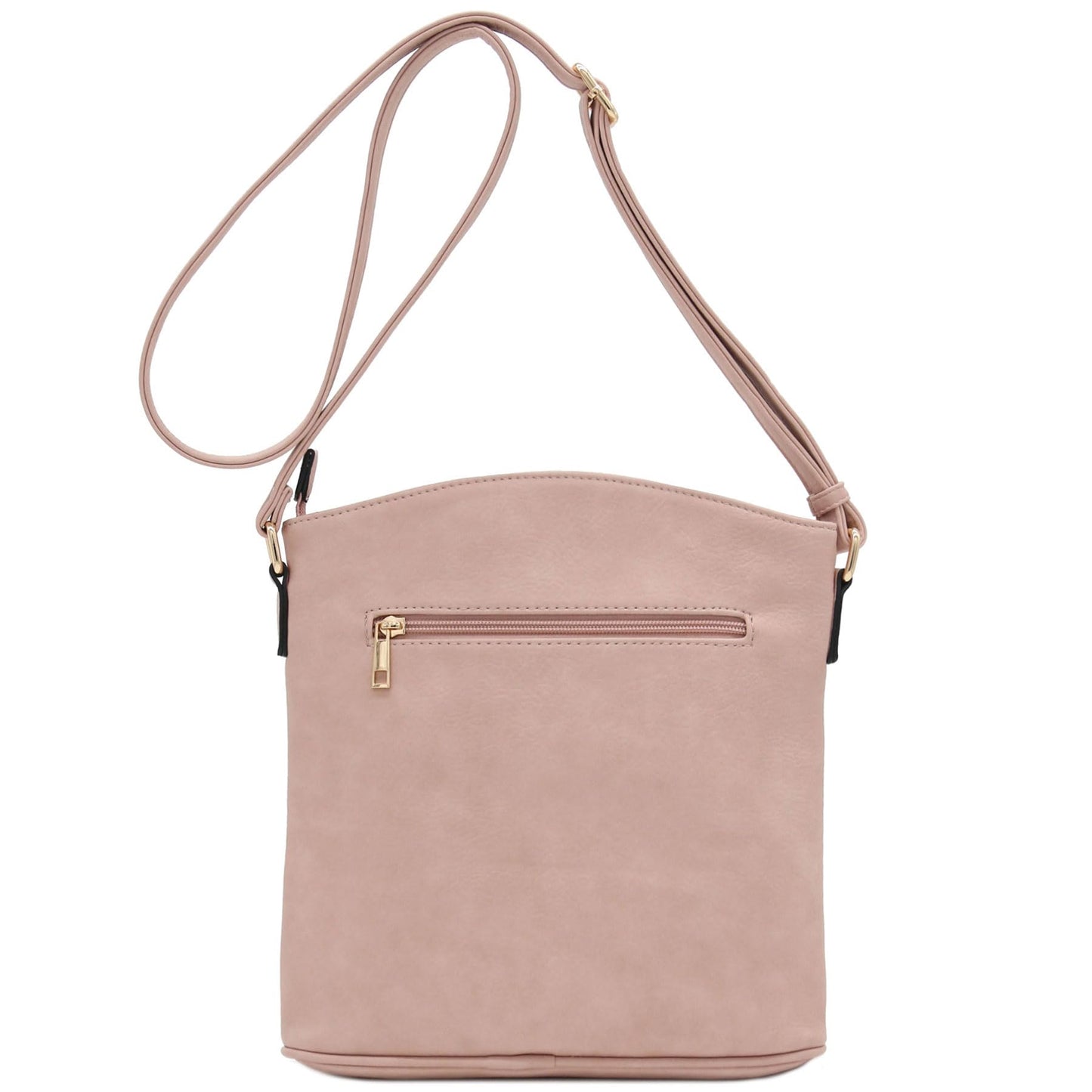 ALYSSA Triple Zip Pocket Large Crossbody Bag