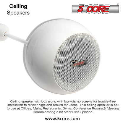 5Core Pendant Hanging Wall Speaker 15W Commercial Ceiling Mount