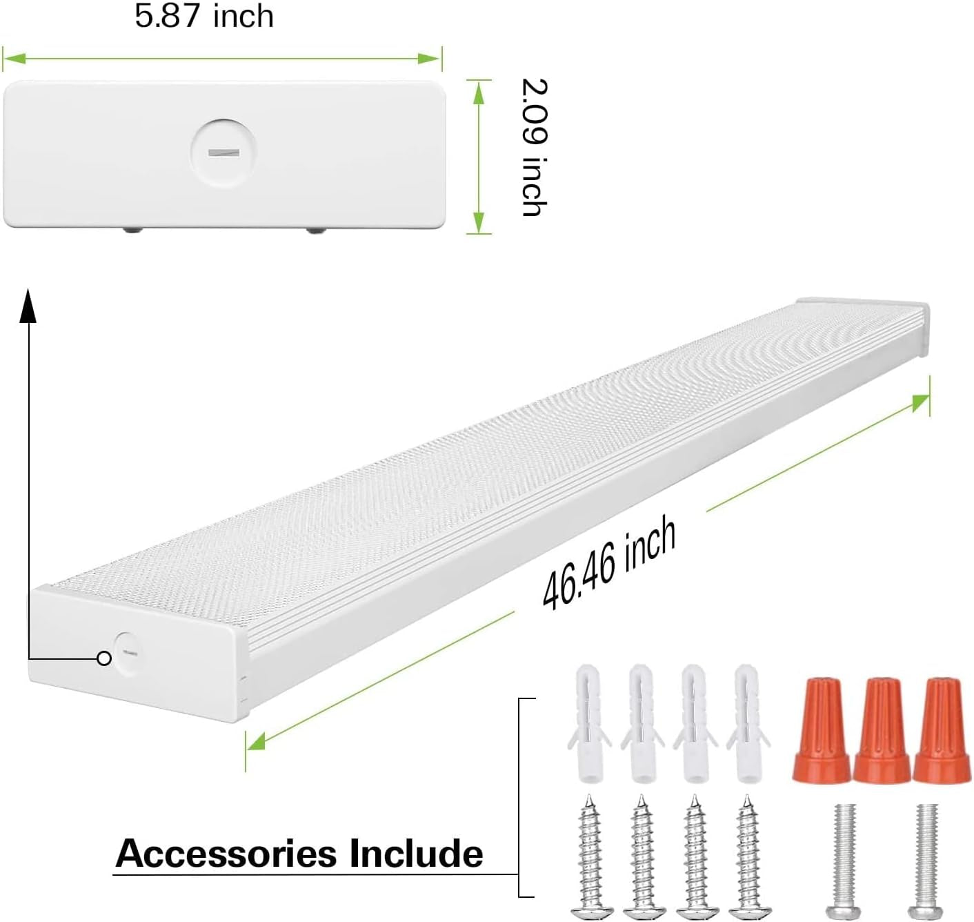 4 Pack 4FT LED Wraparound Light with 3 Wattages/3 Lumens/3 CCT