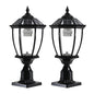 Solar Pillar Headlights With Dimmable LEDs - 2 Packs