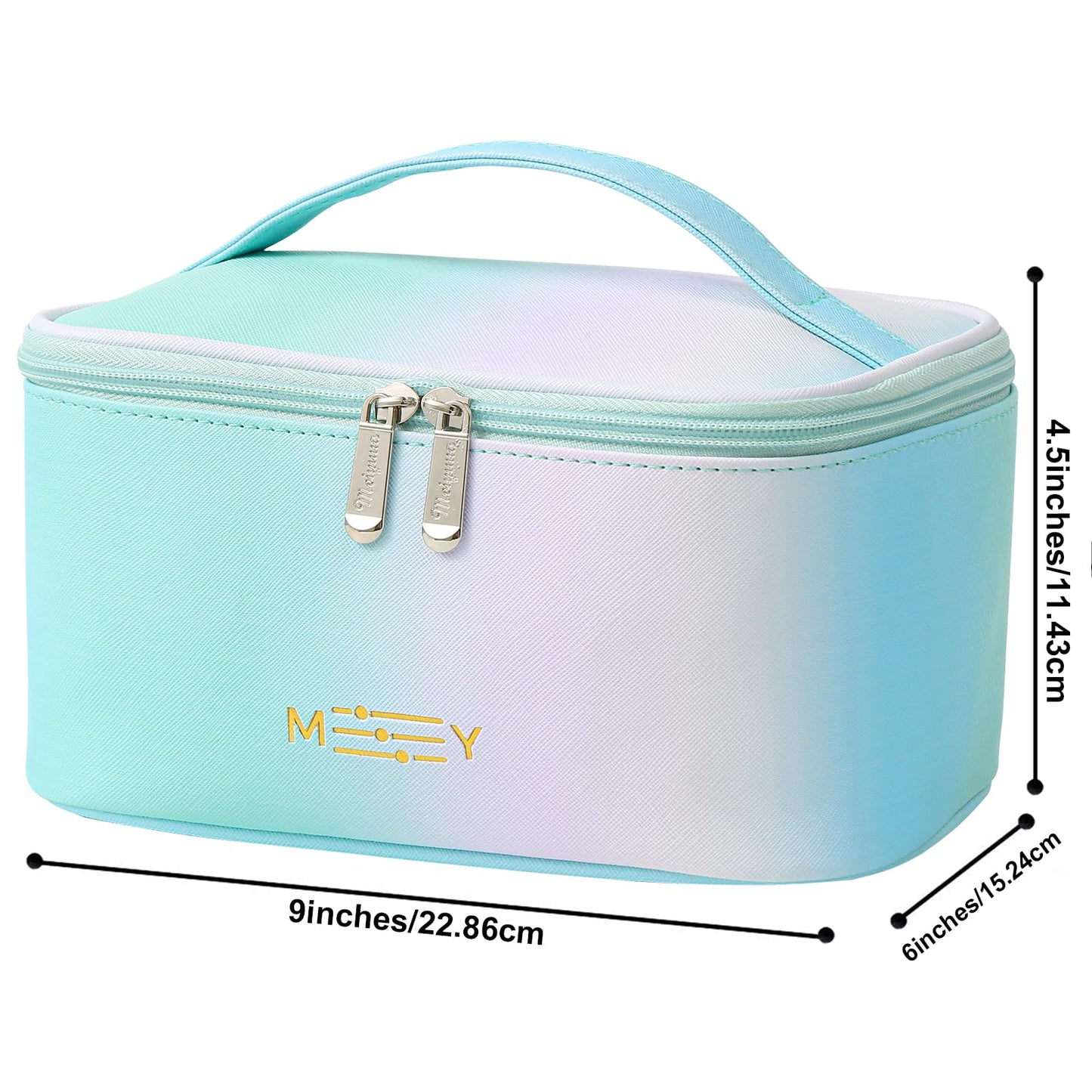 Meiyuuo Cute Makeup Bag Small Cosmetic Bags for Women Girls Gift for Teens Medium Pouch for Purse Essentials Toiletry Zip Pouch PU Waterproof Organizer Case (Cow Print)