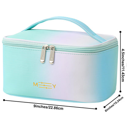 Meiyuuo Cute Makeup Bag Small Cosmetic Bags for Women Girls Gift for Teens Medium Pouch for Purse Essentials Toiletry Zip Pouch PU Waterproof Organizer Case (Cow Print)
