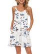 MISFAY Women's Summer Spaghetti Strap Casual Swing Tank Beach Cover Up Dress with Pockets