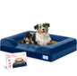 Orthopedic Sofa Dog Bed - Ultra Comfortable Dog Beds for Medium Dogs - Breathable & Waterproof Pet Bed- Egg Foam Sofa Bed with Extra Head and Neck Support - Removable Washable Cover & Nonslip Bottom.