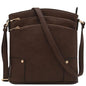 ALYSSA Triple Zip Pocket Large Crossbody Bag