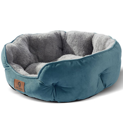 Asvin Small Dog Bed for Small Dogs, Cat Beds for Indoor Cats, Pet Bed for Puppy and Kitty, Extra Soft & Machine Washable with Anti-Slip & Water-Resistant Oxford Bottom, Grey, 20 inches