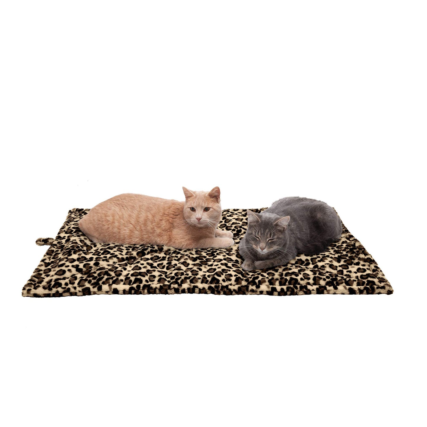 Furhaven ThermaNAP Self-Warming Cat Bed for Indoor Cats & Small Dogs, Washable & Reflects Body Heat - Quilted Faux Fur Reflective Bed Mat - Gray, Small