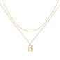 MEVECCO Layered Heart Necklace Pendant Handmade 18k Gold Plated Dainty Gold Choker Arrow Bar Layering Long Necklace for Women