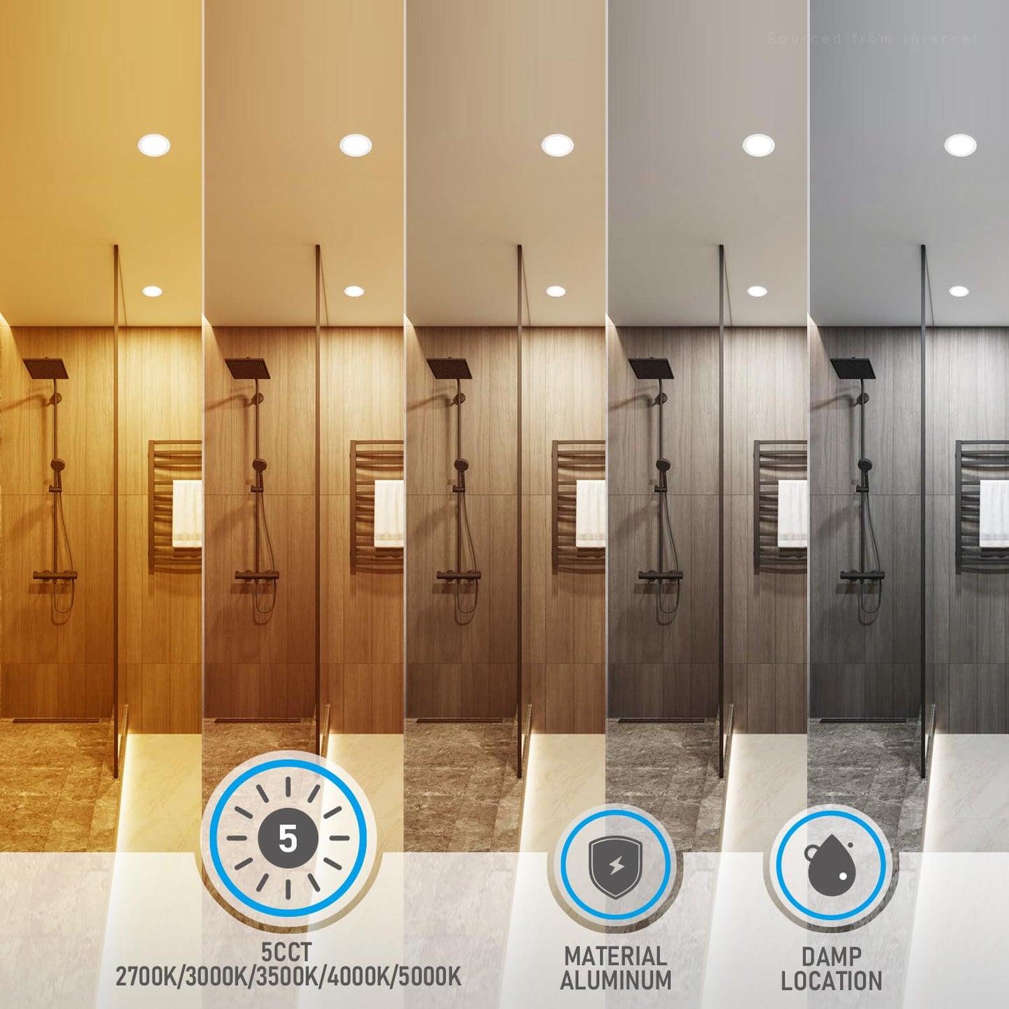 TORCHSTAR Basic Series 12-Pack 6 Inch Ultra-Thin LED Recessed Lighting with Junction Box, CRI90, Aluminum, 5000K Daylight, 5%-100% Dimmable Slim Recessed Downlight, 12W 1100LM, ETL and Energy Star