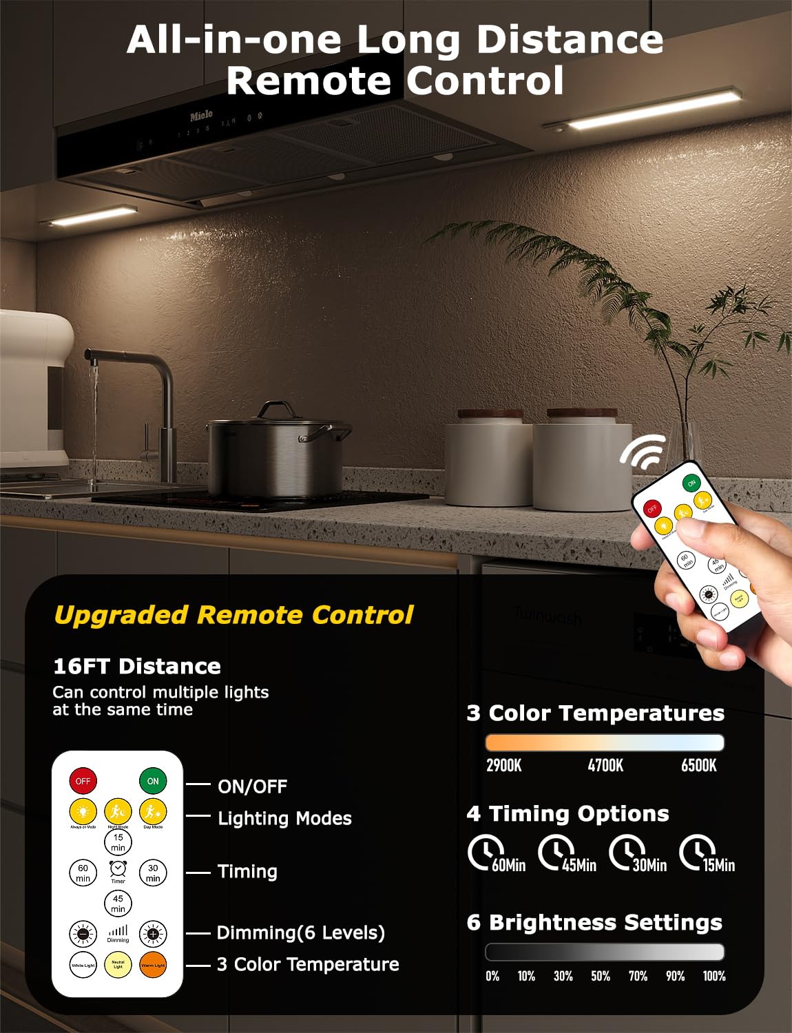 12" Thin Motion-Activated Under Cabinet Lighting, Aluminum Alloy Under Counter Lights for Kitchen, 3-Color-Temps Magnetic Closet Lights, Rechargeable Motion Sensor Light Indoor (4Pack, Silver)