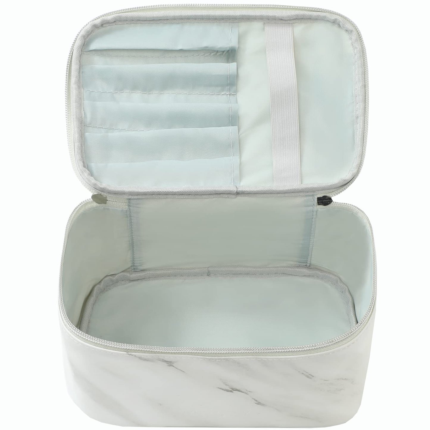 Meiyuuo Cute Makeup Bag Small Cosmetic Bags for Women Girls Gift for Teens Medium Pouch for Purse Essentials Toiletry Zip Pouch PU Waterproof Organizer Case (Cow Print)