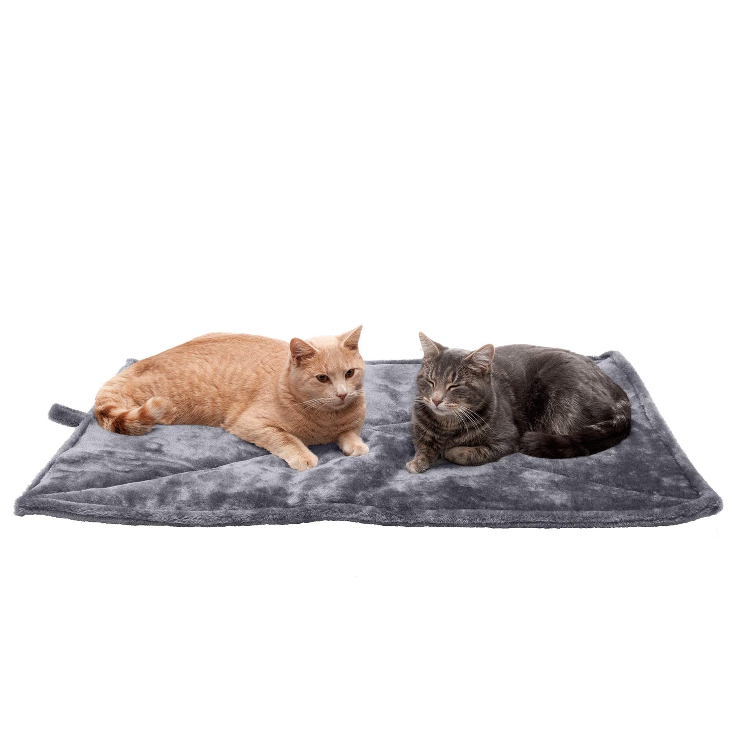 Furhaven ThermaNAP Self-Warming Cat Bed for Indoor Cats & Small Dogs, Washable & Reflects Body Heat - Quilted Faux Fur Reflective Bed Mat - Gray, Small