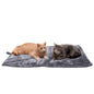 Furhaven ThermaNAP Self-Warming Cat Bed for Indoor Cats & Small Dogs, Washable & Reflects Body Heat - Quilted Faux Fur Reflective Bed Mat - Gray, Small