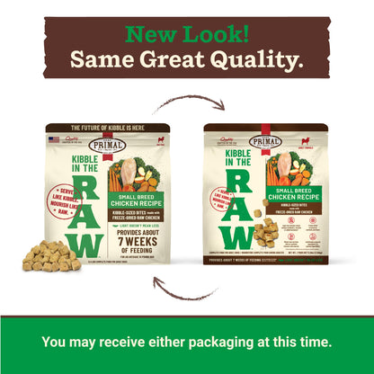 Primal Kibble in The Raw, Freeze Dried Dog Food, Puppy Recipe, Scoop & Serve, Made with Raw Protein, Whole Ingredient Nutrition, Crafted in The USA, Dry Dog Food 5.4 lb Bag