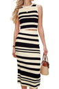 Arach&Cloz Women's Two Piece Sets 2025 Bodycon Dresses Summer Outfits Tank Top and Midi Skirt Suits Sweater