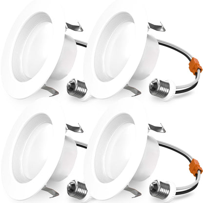 Sunco Recessed Lighting 6 Inch, Retrofit Can Lights, 965LM, 13W (75W Equivalent), Selectable CCT 2700K/3000K/3500K/4000K/5000K, Dimmable, Baffle Trim, Damp Rated UL 4 Pack