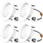 Sunco Recessed Lighting 6 Inch, Retrofit Can Lights, 965LM, 13W (75W Equivalent), Selectable CCT 2700K/3000K/3500K/4000K/5000K, Dimmable, Baffle Trim, Damp Rated UL 4 Pack