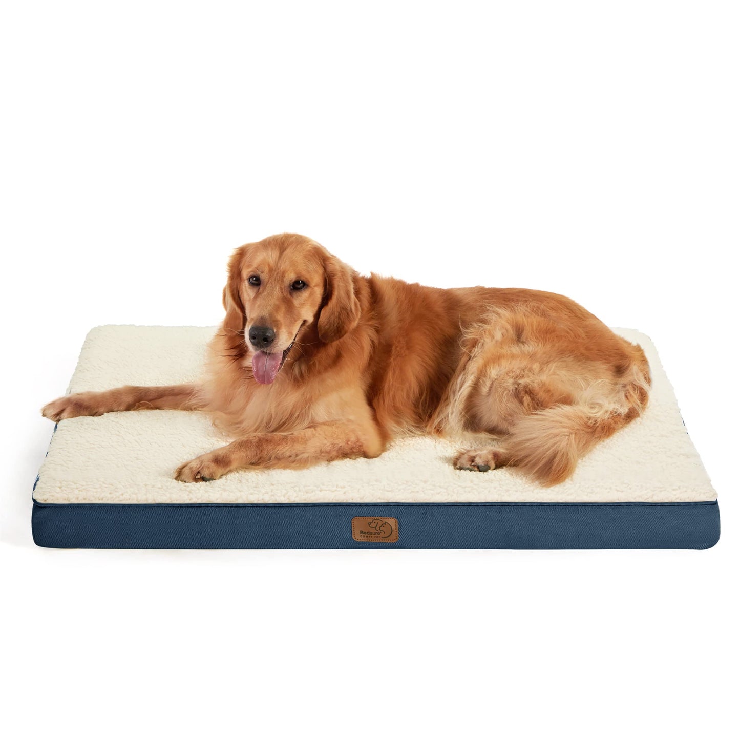 Bedsure Dog Bed for Large Dogs - Orthopedic Waterproof Puppy Beds with Removable Washable Cover, Egg Crate Foam Pet Mat, Suitable for Pet Up to 65 lbs