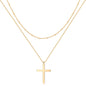 MEVECCO Layered Heart Necklace Pendant Handmade 18k Gold Plated Dainty Gold Choker Arrow Bar Layering Long Necklace for Women