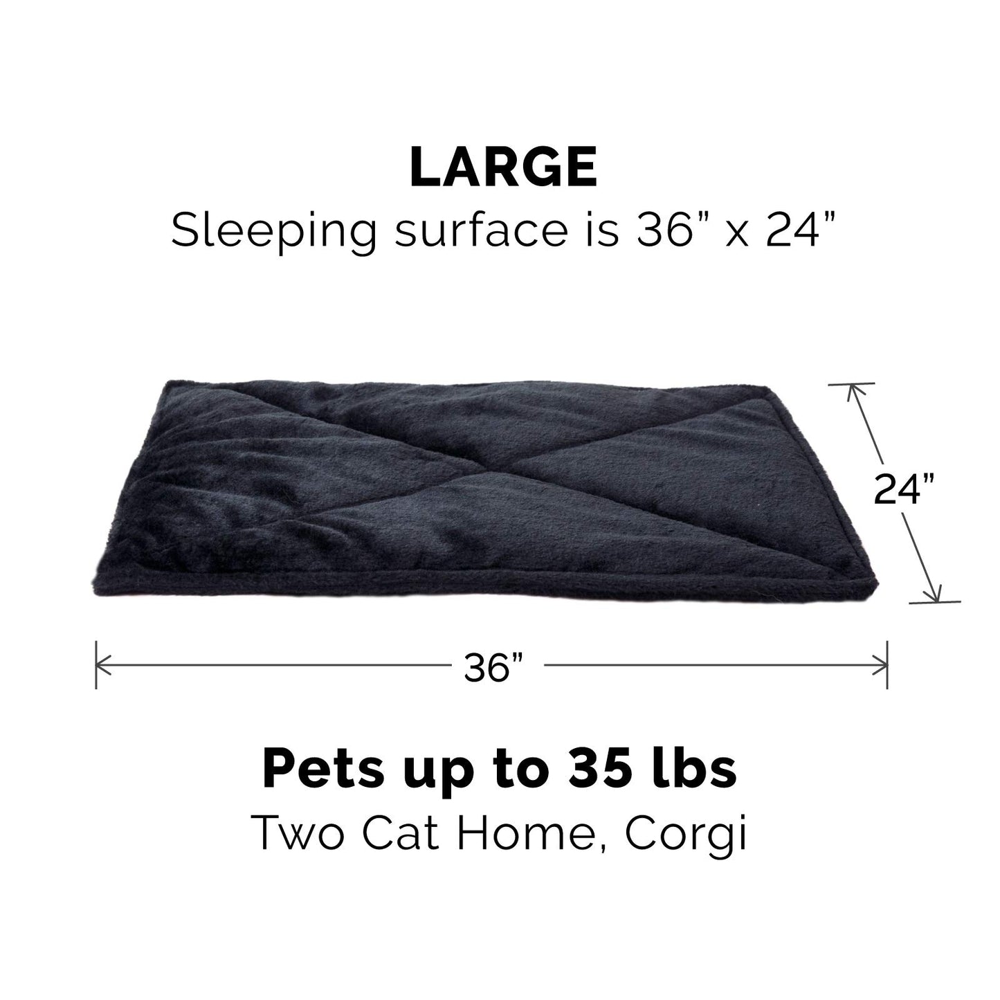 Furhaven ThermaNAP Self-Warming Cat Bed for Indoor Cats & Small Dogs, Washable & Reflects Body Heat - Quilted Faux Fur Reflective Bed Mat - Gray, Small