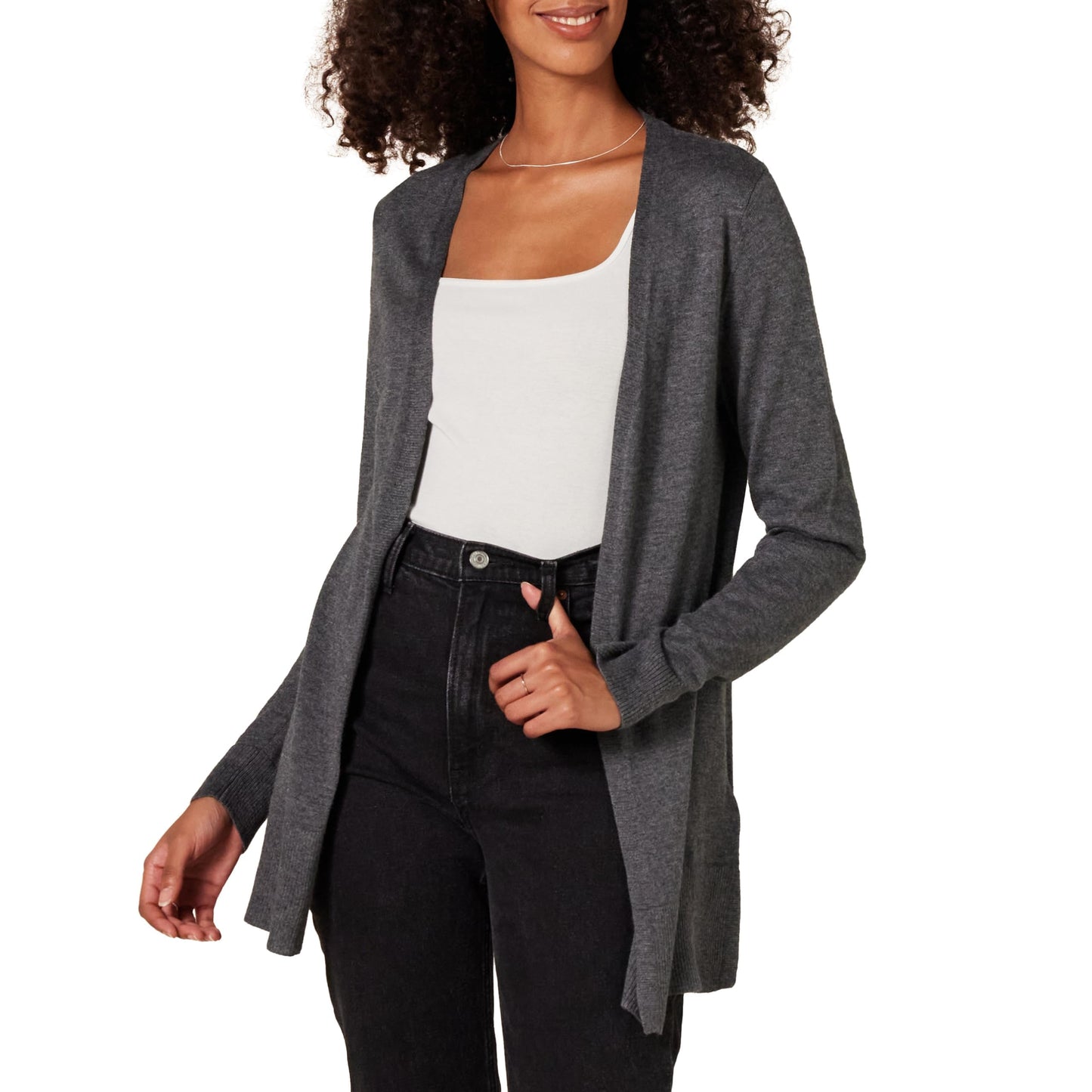 Women's Lightweight Open-Front Cardigan Sweater (Available in Plus Size)
