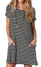 Alaster Women’s Casual Summer T Shirt Dress Loose Short Sleeve Tunic Dress with Pocket for Women