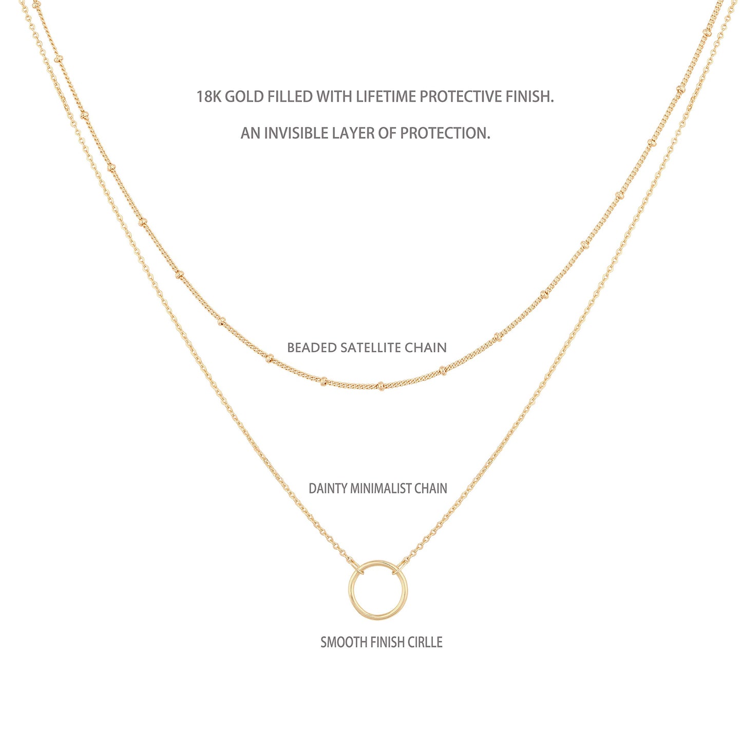 MEVECCO Layered Heart Necklace Pendant Handmade 18k Gold Plated Dainty Gold Choker Arrow Bar Layering Long Necklace for Women