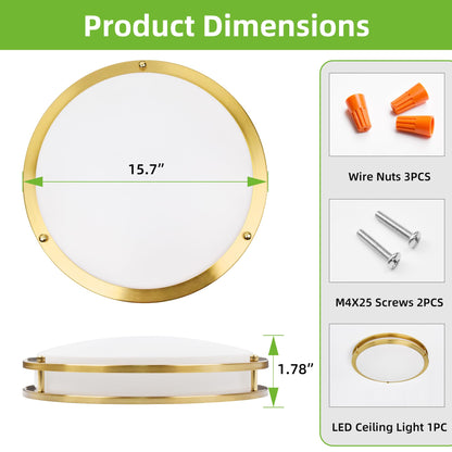 13 inch Flush Mount LED Ceiling Light Fixture, 2700K/3000K/3500K/4000K/5000K Adjustable Ceiling Lights, Oil Rubbed Bronze Saturn Dimmable Lighting for Hallway Bathroom Kitchen or Stairwell, ETL Listed
