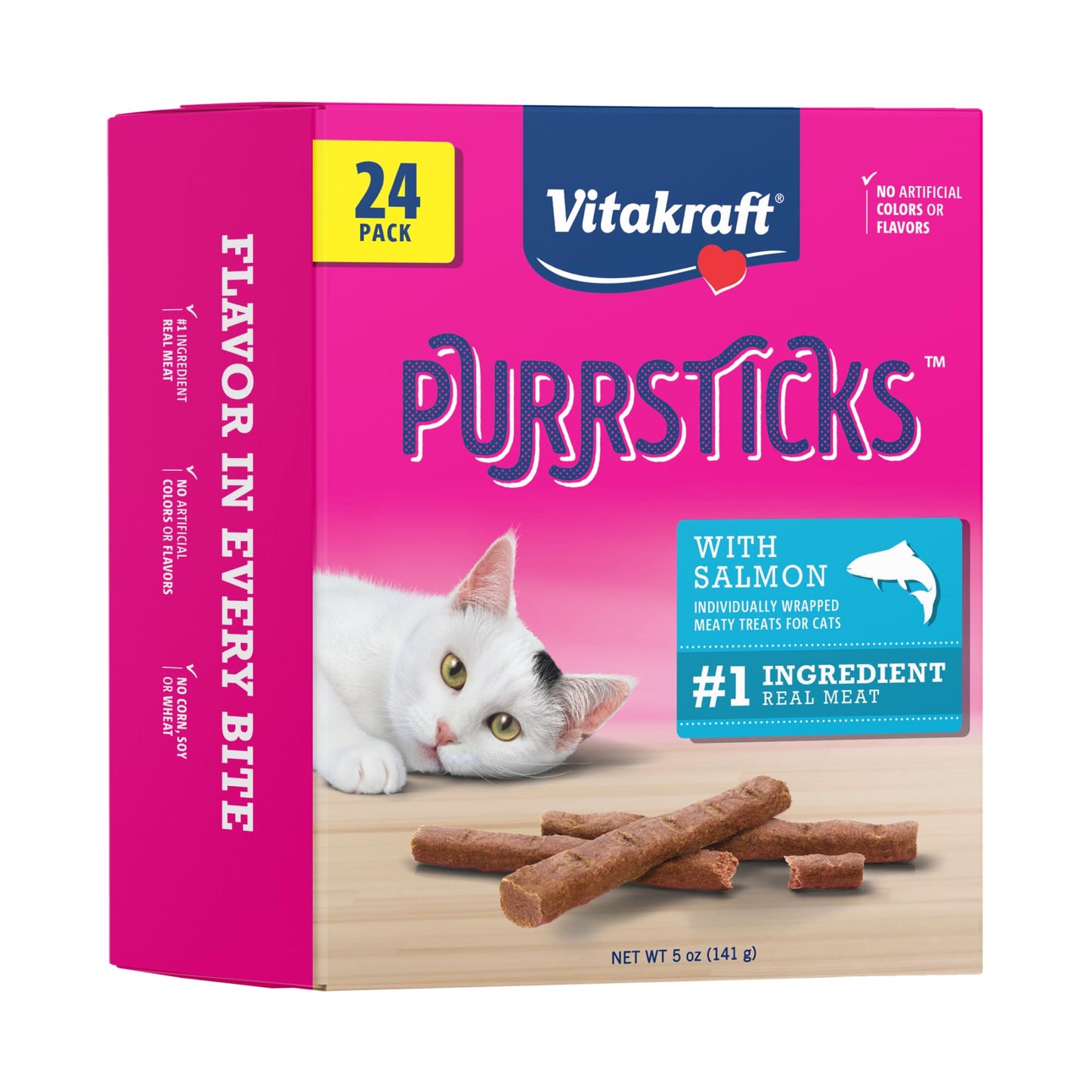 Vitakraft PurrSticks Meaty Cat Sticks - Chicken - Segmented and Breakable Meatstick - Deliciously Tender