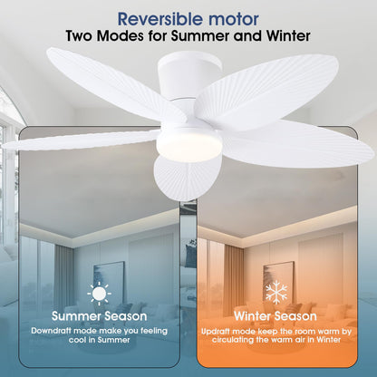 Ceiling Fans with Lights-36 Low Profile Ceiling Fan with Light and Remote/APP Control,Flush Mount,DC Reversible,LED Dimmable Blakc Ceiling Fans for Bedroom,Indoor/Outdoor Patio Use