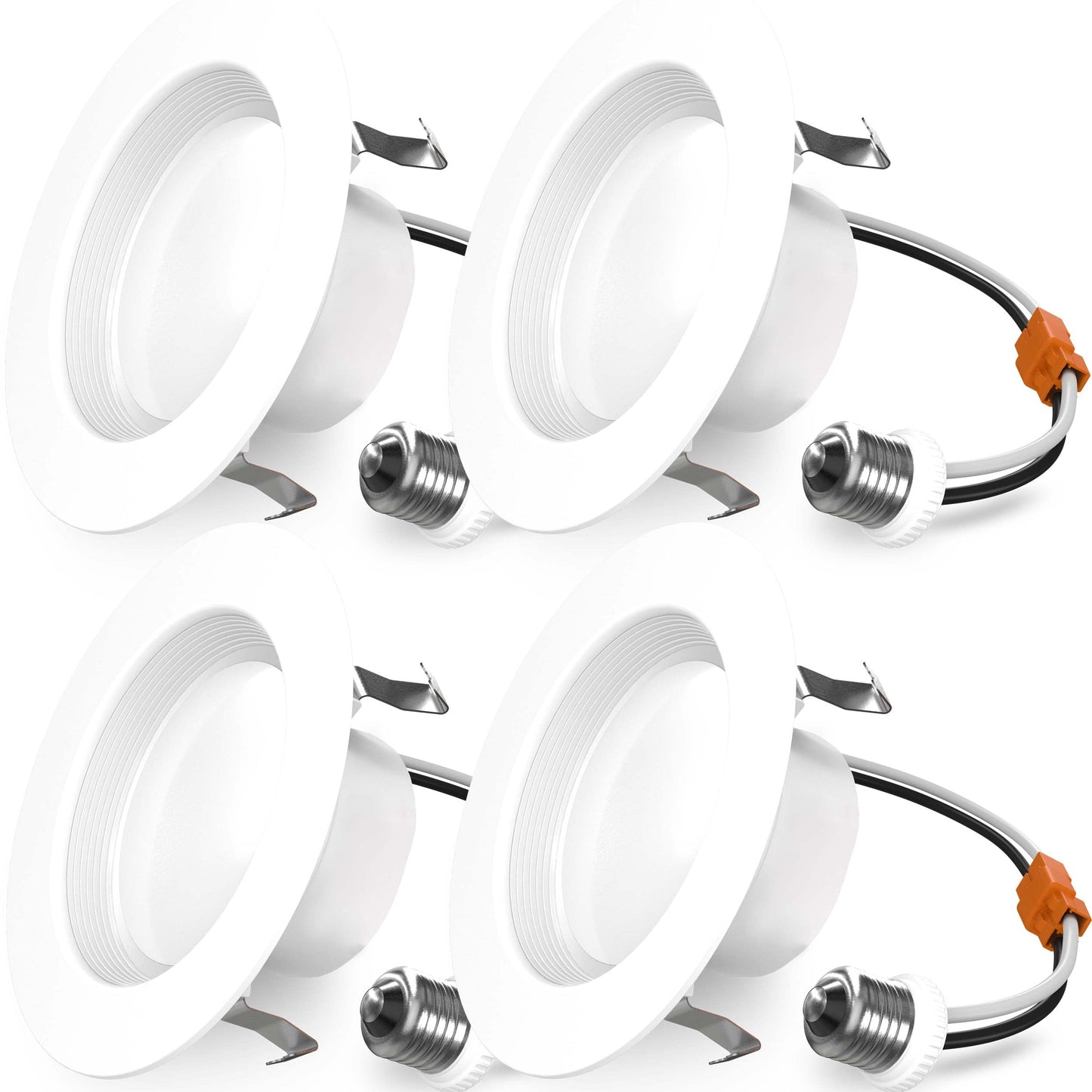 Sunco Recessed Lighting 6 Inch, Retrofit Can Lights, 965LM, 13W (75W Equivalent), Selectable CCT 2700K/3000K/3500K/4000K/5000K, Dimmable, Baffle Trim, Damp Rated UL 4 Pack
