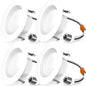 Sunco Recessed Lighting 6 Inch, Retrofit Can Lights, 965LM, 13W (75W Equivalent), Selectable CCT 2700K/3000K/3500K/4000K/5000K, Dimmable, Baffle Trim, Damp Rated UL 4 Pack
