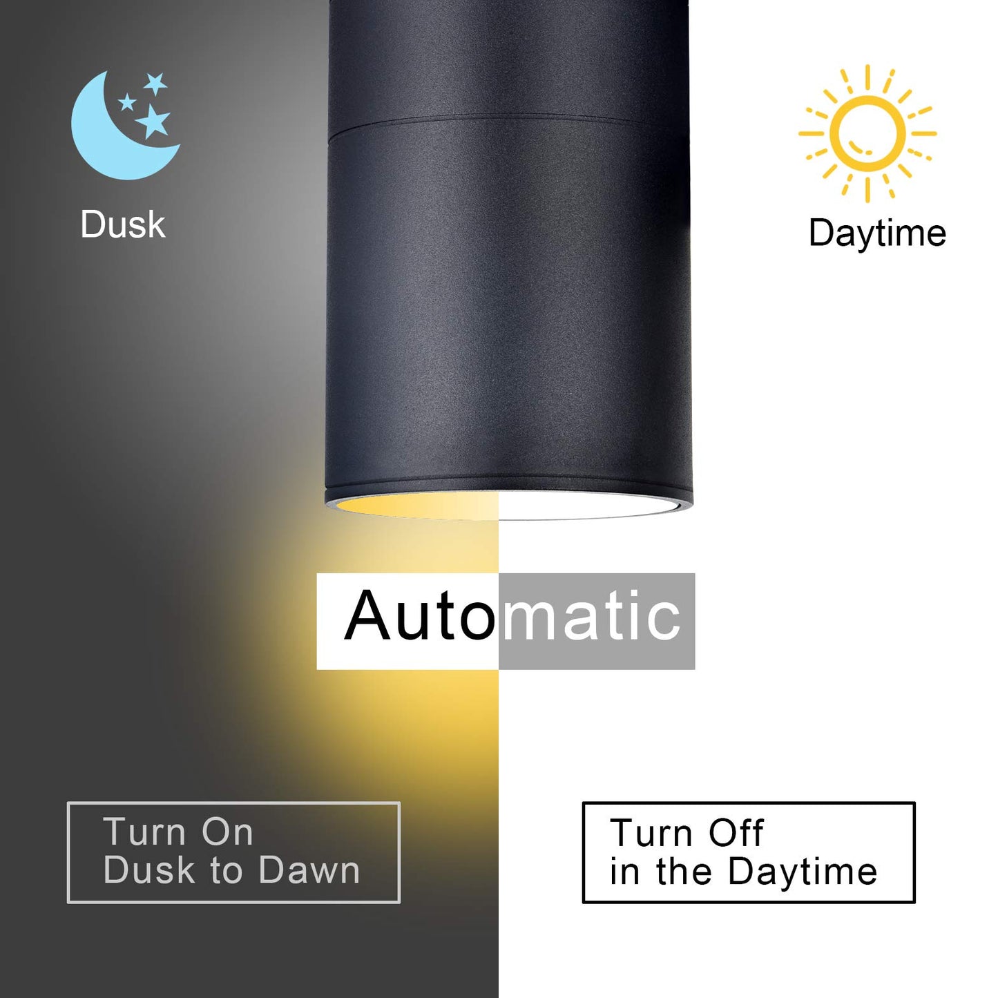Outdoor Wall Lights Dusk to Dawn Exterior Lighting Fixtures Wall Mount - 2 Light Bulbs Included, Modern Sconces Wall Lighting- Up Down Exterior Outdoor Lights for Porch, Backyard and Patio