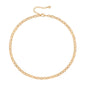 Aobei Pearl 18K Gold Paperclip Chain Choker Satellite Chain Biwa Pearl Pendant Necklace Dainty Jewelry for Women