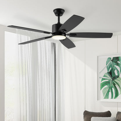 SUNMORY Ceiling Fans with Lights and Remote, 30 inch Low Profile Ceiling Fan with Light, Modern Flush Mount Ceiling Fan for Bedroom/Kitchen/Dining Room/Patio, 6 Wind Speeds, Dimmable, White