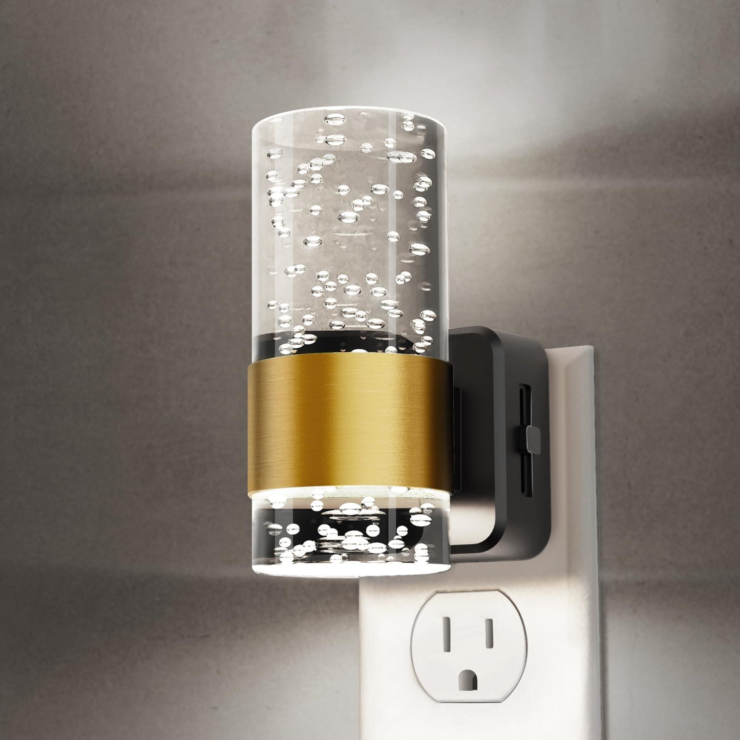 Night Lights Plug into Wall, Soft Light LED Night Light with Adjustable Brightness, Plug in Night Light with Auto Light Sensor, Wall Sconce-Style Design Night Light for Bathroom,Hallway, 2 Pack