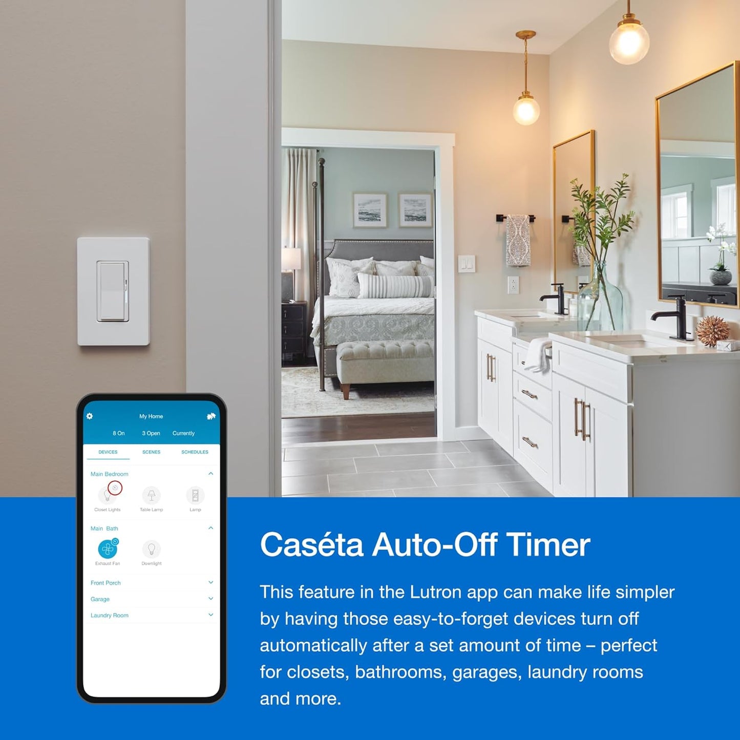 Lutron Caseta Smart Lighting Kit w/ Hub, 2 Original Dimmer Switches, 2 Remotes & More for LED Light Bulbs, Works w/ Alexa, Apple Homekit, Google Home, No Neutral Req, Single-Pole/3-Way, P-BDG-PKG2W