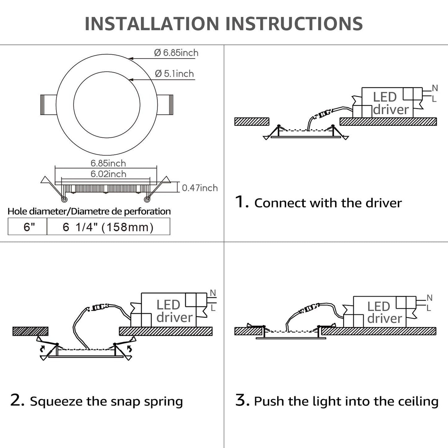 TORCHSTAR Basic Series 12-Pack 6 Inch Ultra-Thin LED Recessed Lighting with Junction Box, CRI90, Aluminum, 5000K Daylight, 5%-100% Dimmable Slim Recessed Downlight, 12W 1100LM, ETL and Energy Star