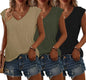 Bliwov 3 Pack Women's Cap Sleeve Tank Tops U Neck Spring Summer Tops Casual Tee Shirts 2025 Beach Vacation Fashion Clothes