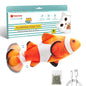 Potaroma Cat Toys Flopping Fish with SilverVine and Catnip, Moving Kitten Kicker, Floppy Wiggle Carp for Small Dogs, Interactive Motion Kitty Exercise, 10.5 Inches