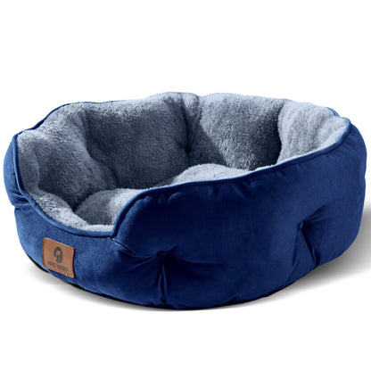 Asvin Small Dog Bed for Small Dogs, Cat Beds for Indoor Cats, Pet Bed for Puppy and Kitty, Extra Soft & Machine Washable with Anti-Slip & Water-Resistant Oxford Bottom, Grey, 20 inches