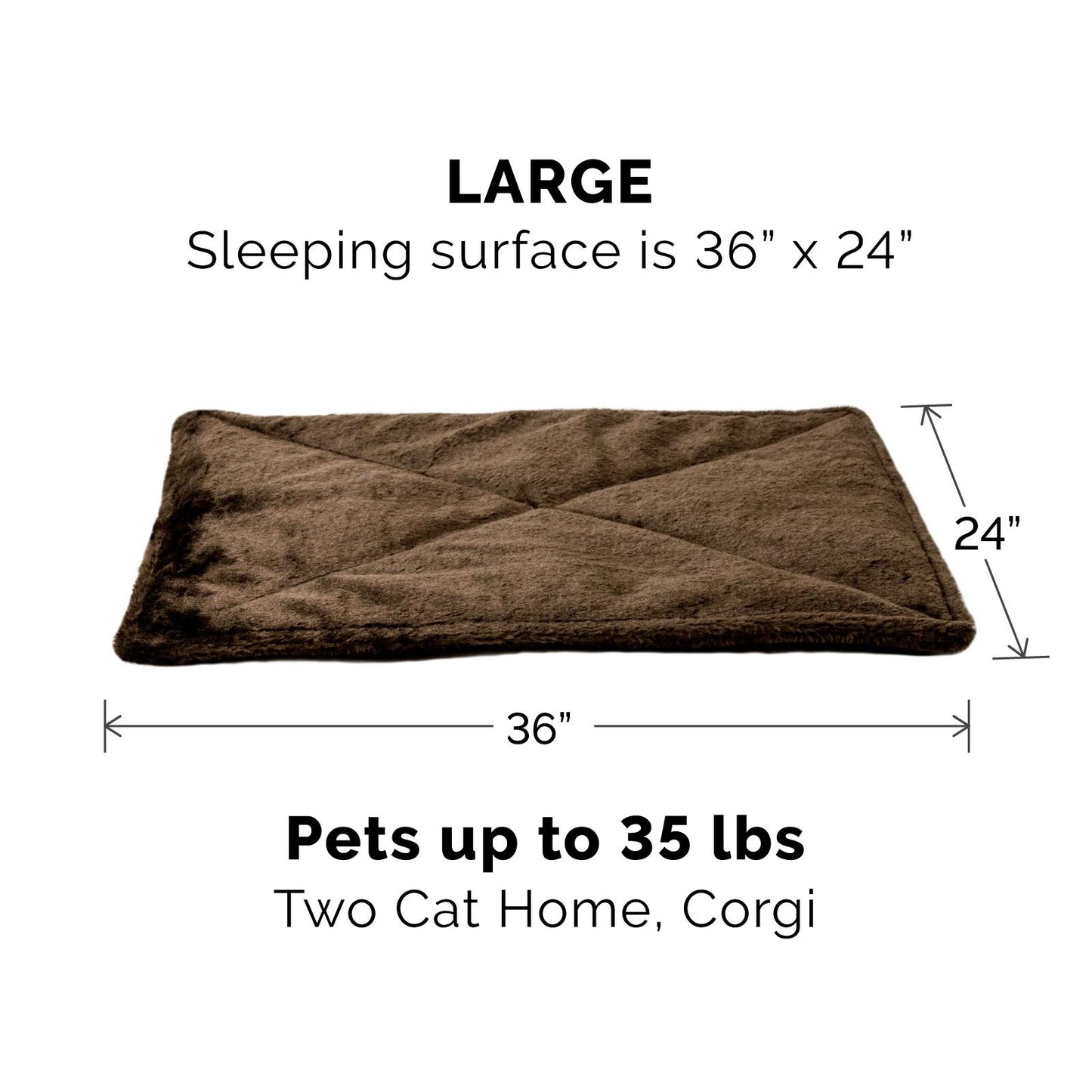Furhaven ThermaNAP Self-Warming Cat Bed for Indoor Cats & Small Dogs, Washable & Reflects Body Heat - Quilted Faux Fur Reflective Bed Mat - Gray, Small