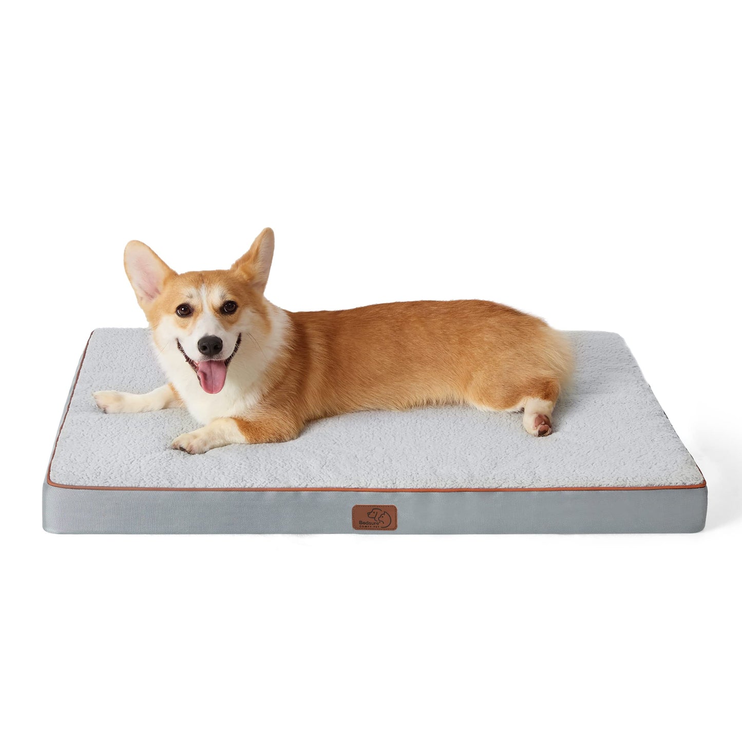 Bedsure Dog Bed for Large Dogs - Orthopedic Waterproof Puppy Beds with Removable Washable Cover, Egg Crate Foam Pet Mat, Suitable for Pet Up to 65 lbs