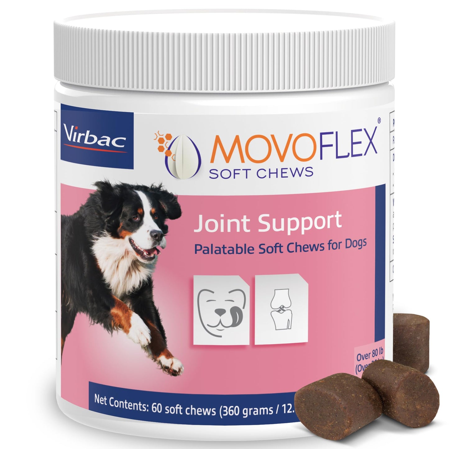 Advanced Soft Chews Hip Joint Support Supplement for Large Dogs- 60 Count by Virbac