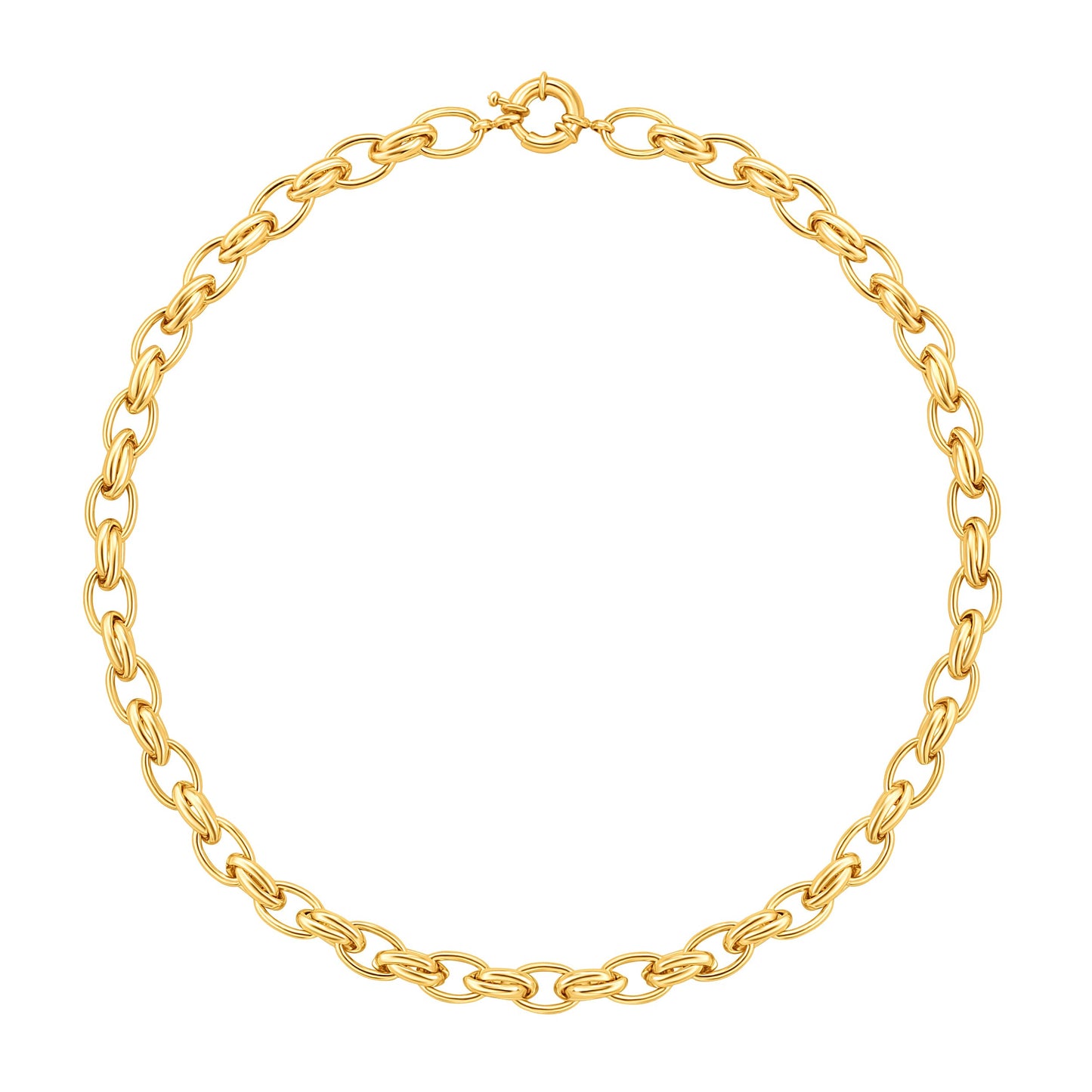 Aobei Pearl 18K Gold Paperclip Chain Choker Satellite Chain Biwa Pearl Pendant Necklace Dainty Jewelry for Women