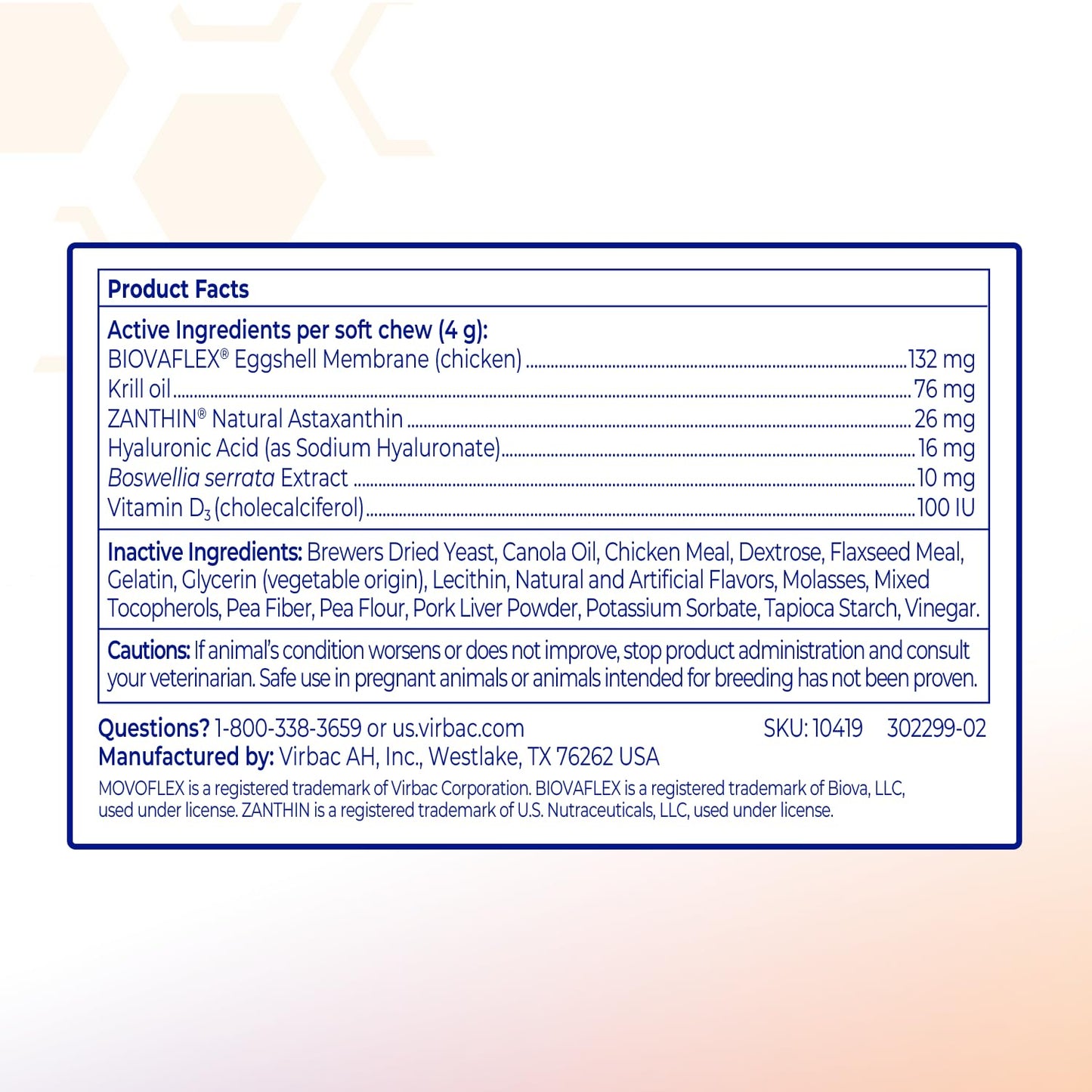Advanced Soft Chews Hip Joint Support Supplement for Large Dogs- 60 Count by Virbac