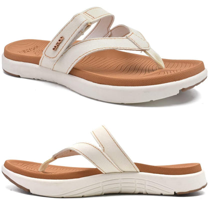 COFACE Womens Fashion Orthotic Flip Flops Ladies Slip On Lightweight Athletic Yoga Mat Cushion Thong Sandals With Comfortable Plantar Fasciitis Arch Support