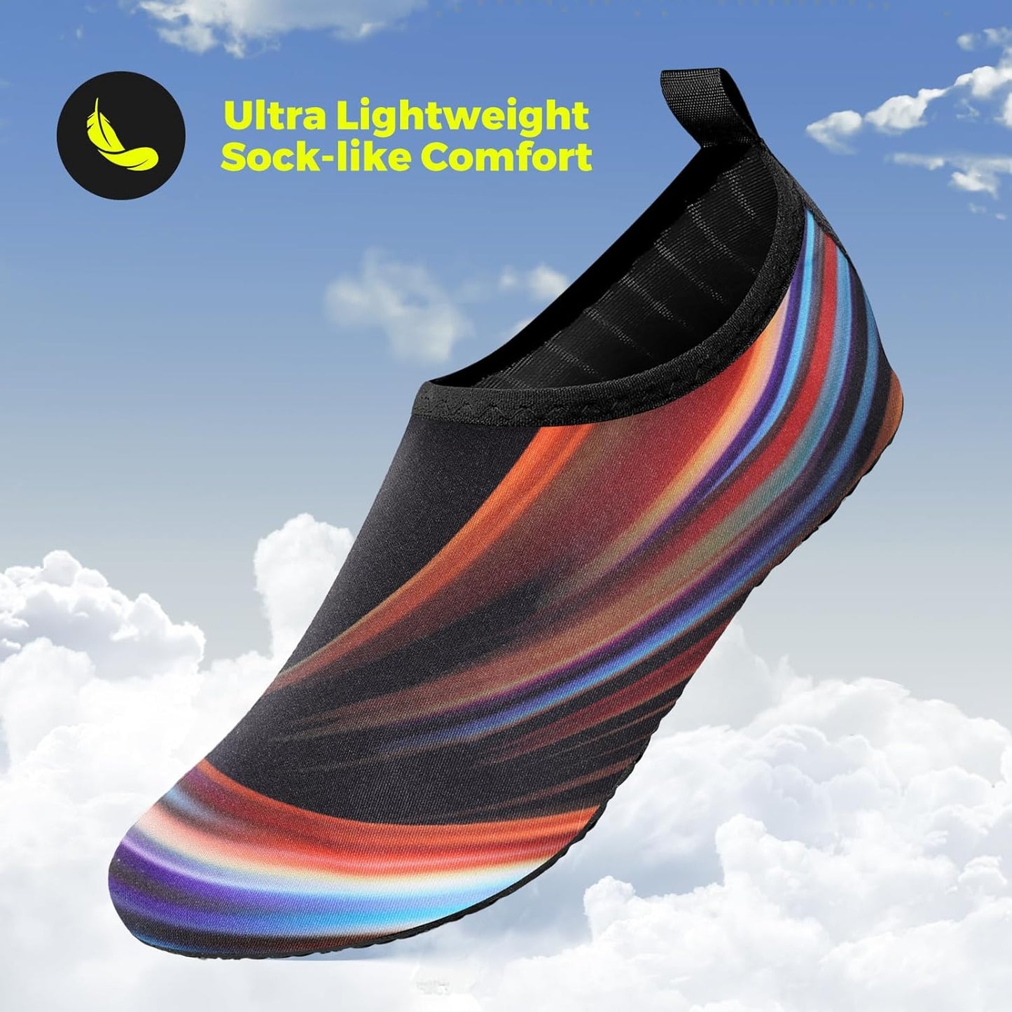JOTO Water Shoes for Women Men Kids, Barefoot Quick-Dry Aqua Water Socks Slip-on Swim Beach Shoes for Snorkeling Surfing Kayaking Beach Walking Yoga