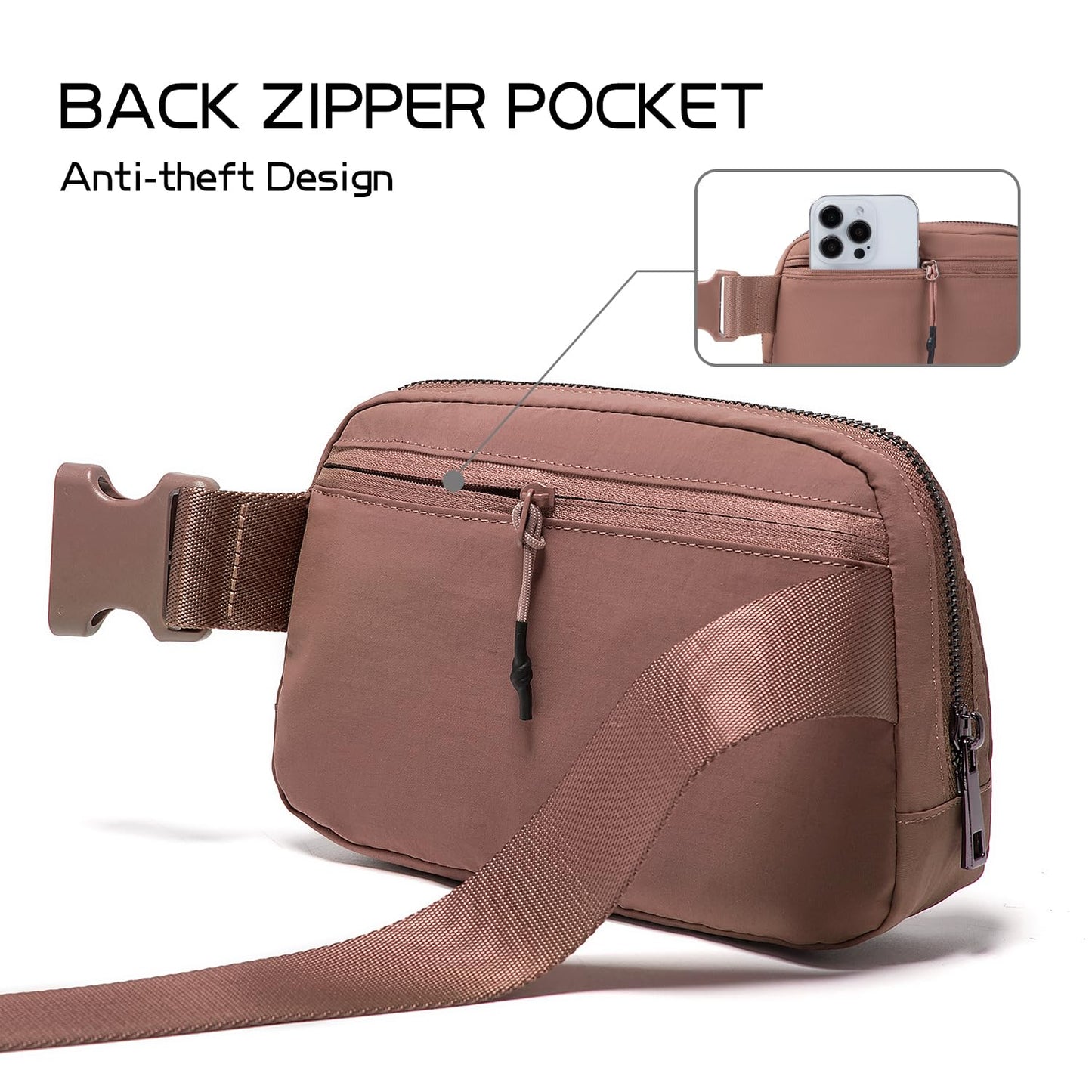 Gitus Belt Bag Fanny Pack Crossbody Bags with Initial Letter Patch Cute Stuff Birthday Gifts for Teenager Girls Cool Stuff for Teens Trendy Preppy Stuff for Teen Girls (Beige-A)