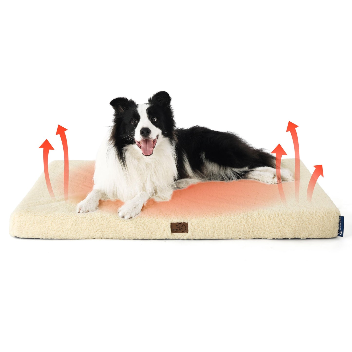 Bedsure Dog Bed for Large Dogs - Orthopedic Waterproof Puppy Beds with Removable Washable Cover, Egg Crate Foam Pet Mat, Suitable for Pet Up to 65 lbs